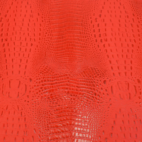 EGOC.Ferrari Red.03.jpg Embossed Gator on Cow Image